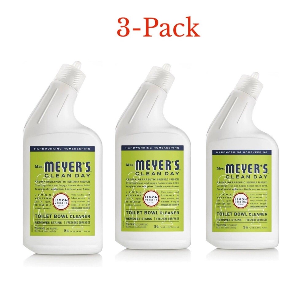 3-Pack MRS. MEYER'S Clean Day Toilet Bowl Cleaner Lemon Verbena 24oz Stain Remov